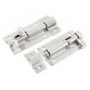 2 Set Stainless Steel Latch Sliding Door Window Barrel Bolt Hardware 2 inch T7F3