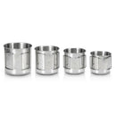 4Pcs Outdoor Portable Stainless Steel Cups Set Tableware Pot Water Cup Beer