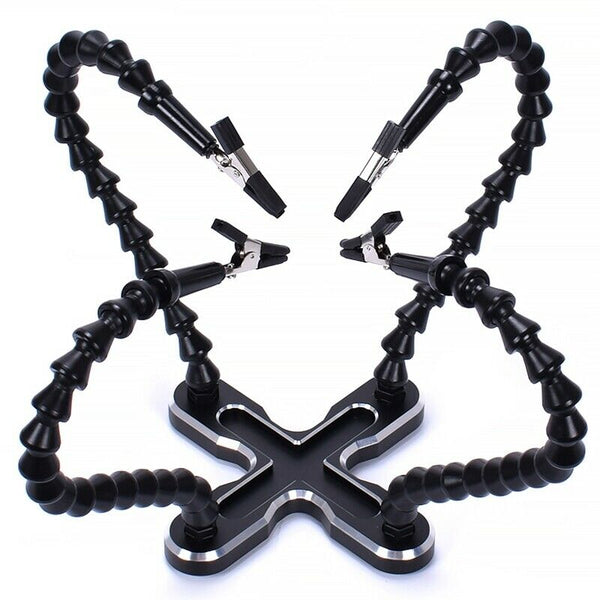 Soldering Station With 4Pc Flexible Arms Soldering Iron Holder Third Helpin C7Q5