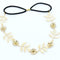 Korean Leaf Flower Headband Beauty Golden Alloy Hair Band Women Jewelry A#S