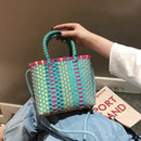 Fashion Summer Beach Bag Color Straw Bag Lady Travel Mobile Handbag Girl Ha