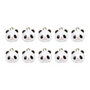 10Pcs/Set Cute Panda Animals Alloy Enamel Charms Pendant DIY Craft Jewelry GiftT