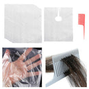 50pcs Disposable Hair Cutting Capes Gowns Shop Cloth Apron & Highlight Comb