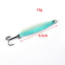 5pcs Metal Multicolor Willow Leaf Shape Sequin Fishing Lures With Fishing Hoo@