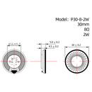 1pc  Inside Tweeter 30mm 2W 8Ohm Waterproof Speaker Accs Parts
