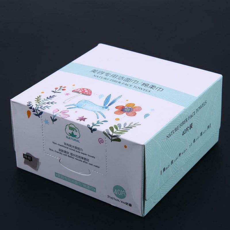 40pcs Non-woven Towel Disposable Makeup Cotton Facial Towel