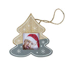 Wooden Picture Frame Photo Album Pendant Home Party Decor (Xmas Tree Grey) A