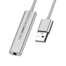 1 Piece USB Stereo Audio Adapter With 3.5 Mm TRRS External Stereo Sound Card