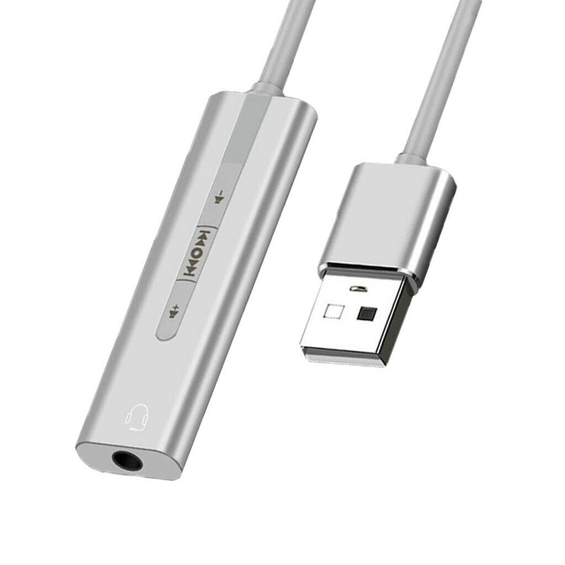 1 Piece USB Stereo Audio Adapter With 3.5 Mm TRRS External Stereo Sound Card