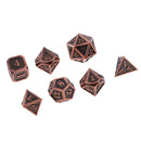 Zinc Alloy Multi Sided Dice Set D4 D6 D8 D10 D12 D20 for D&D RPG Role play -