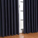 Single Panel Eyelet BLOCKOUT Curtain LINEN TEXTURE, Navy Drape 100x250cm