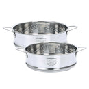 2pcs VEGETABLE STEAMER KITCHEN FOOD SAUCEPAN STRAINER COOKER BASKET 16/18cm