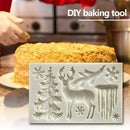 Christmas Tree Elk Snowflake Mould DIY Fondant Baking Cake Decoration Mold