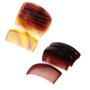 24 Pieces Women Practical Plastic Comb Hair Clip Clamp 29 Teeth Brown Coffee