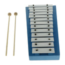 Exquisite 15 Note Xylophone Aluminum Plate with Mallets Glockenspiel Hand Knock