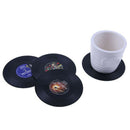 6Pcs Retro Vinyl Record CD Coaster Table Coffee Drink Cup Mat Placemat Decor New