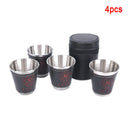 4pcs/lot 70ml Outdoor Camping Cups Set Picnic Supplies Stainless Steel Wine Cup*