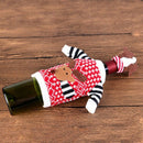 2Pcs Christmas Reindeer Sweater Wine Bottle Cover,Knitted Ugly Sweater Cove
