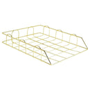 Office Desktop Metal Stackable File Document Letter Tray Organizer Golden