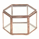 Geometric Glass Terrarium Box Jewelry Box Glass Succulent Plant Pot Deco He P2V7