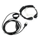 Throat Mic Microphone Covert Acoustic Tube Earpiece Headset for Midland 2Pin