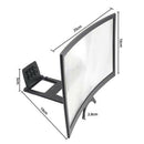 12 inch Curved Mobile Phone Screen Amplifier Rack Movie Video Amplifying Holder