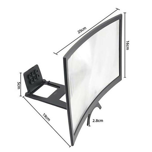 12 inch Curved Mobile Phone Screen Amplifier Rack Movie Video Amplifying Holder