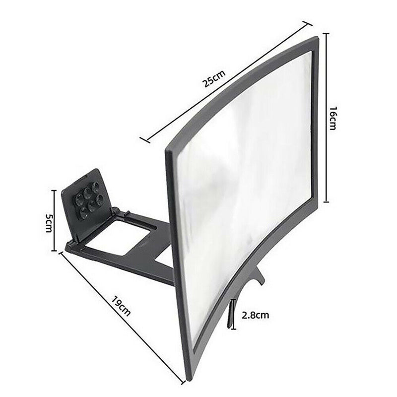 12 inch Curved Mobile Phone Screen Amplifier Rack Movie Video Amplifying Holder