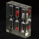 Clear Acrylic Sand Glass Hourglass Timer 1+2+3 Min Tea/Cafe Children Gifts