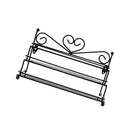 3 Tiers Heart Metal Nail Polish Shelf Rack Cosmetic Varnish Display Stand Holder