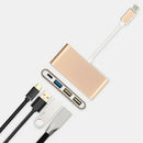 3 IN1 USB 3.1 Type-C to USB 3.0 HUB USB-C Charging Port Connecting Adapter  F9X9