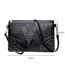 Women Rivet PU Leather Satchel Crossbody Bag Sling Messenger Shoulder Bags