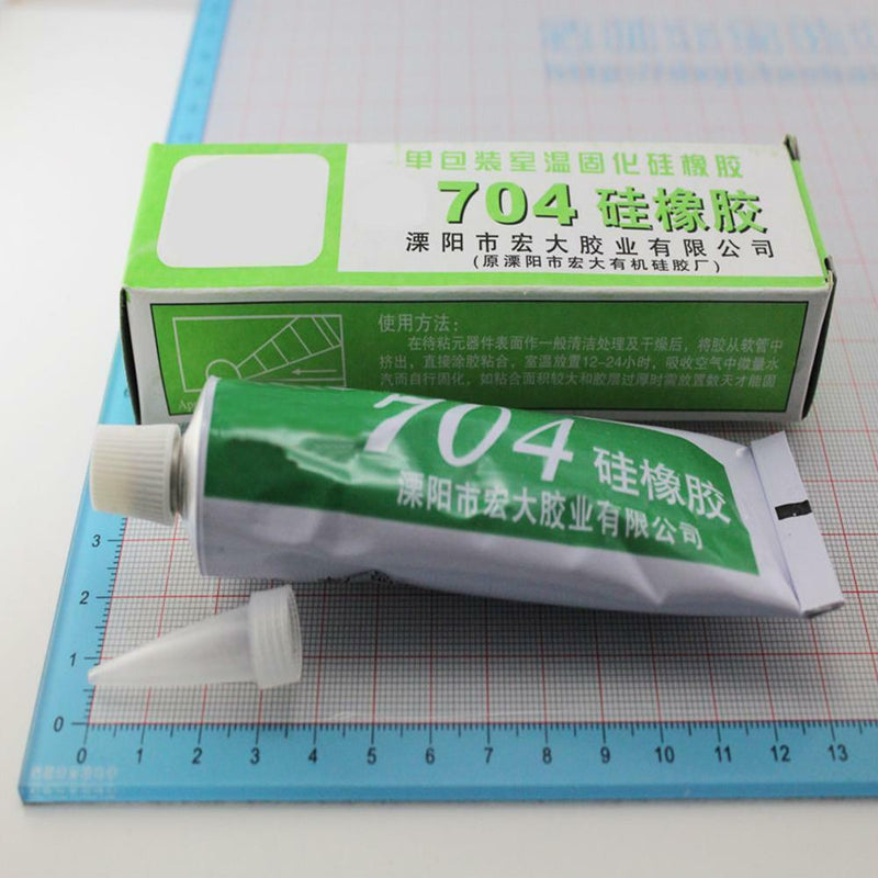 704 High Temperature White Silicone Rubber Sealant Meta Adhesive Glue Glass K9O9