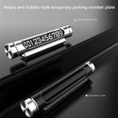 Luminous Rotatable Car Temporary Parking Card Phone Number Plate(Black)