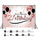 21st Birthday Backdrop Wall Decor Photo Studio Photography Background Cloth