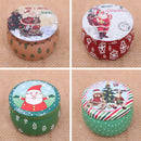 Christm holiday supplies square iron tin storage box chic candy empty gift box Z