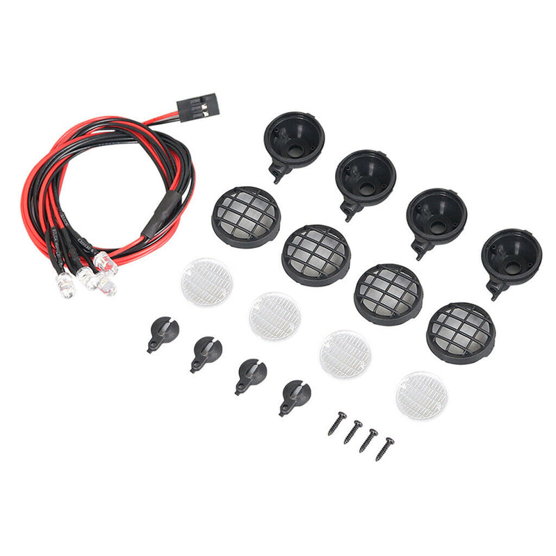 4pcs Led Spotlight Roof Light Lampshade for 1/10 RC Crawler Car RC4WD D90 Axial