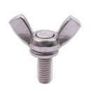M5 Thread 304 Stainless Steel Thumb Wing Hand Bolt Screws 5pcs