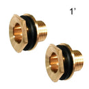 2pcs 1" Soild Brass Water Tank Connector Bulkhead Tank Garden Fitting ht