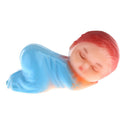 24 Pieces Mini Sleeping Baby Figures Baby Shower Favor Party Bag Filler blue