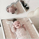Wooden Cloud Wall Hanging Mirror Decor Baby Kid's Room Nursery Ornament