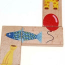 28pcs/Set Dominoes Wooden Puzzle Cartoon Montessori Educational Baby Toys