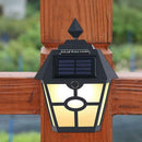 Retro Hex LED Solar Wall Lamp Falme Pane IP65 for Outdoor Fence Stair Light