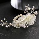 Romantic Wedding Hair Accessories For Bride Elegant Flower Plant With Rhine