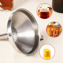 Stainless Steel Kitchen Funnel with Detachable Filter for Transporting Liqu S4X8