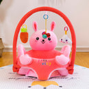 Cartoon Baby Infant Learning Sit Chair Baby Support Seat (Red w/ Pole) A