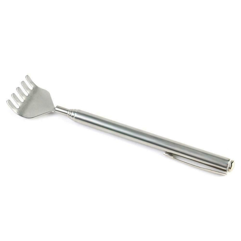 Metal Stainless Steel Back Scratcher Telescopic Extendable Extender Claw Y1 O6H8