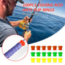 O-shaped Rubber Luminous Fishing Rod 100pcs Protective Cover Anti-slip Wrap Ring