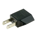 5X Euro EU to US USA Power Plug Converter Adapter with Two Holes ABS Black
