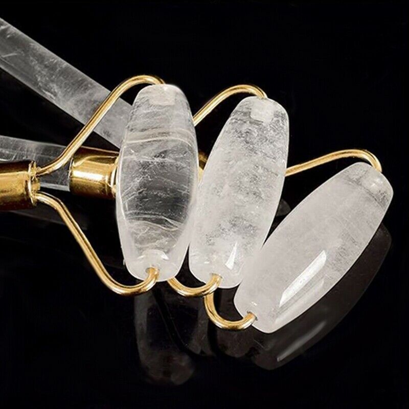 Natural Jade Roller Facial Massager Roller, SPA Guasha Head Neck Body Facia H5P8